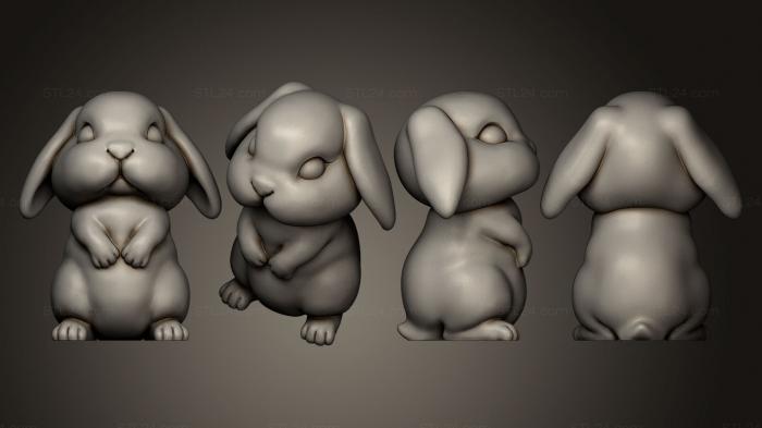 Игрушки (Кролик V2 Твердый, TOYS_0307) 3D модель для ЧПУ станка